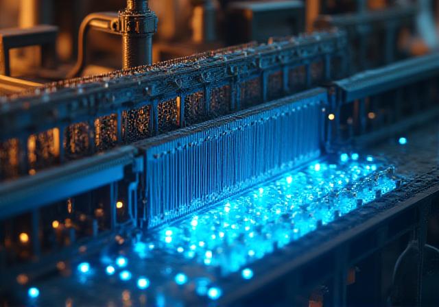 Mechanical gears blending into a digital motherboard